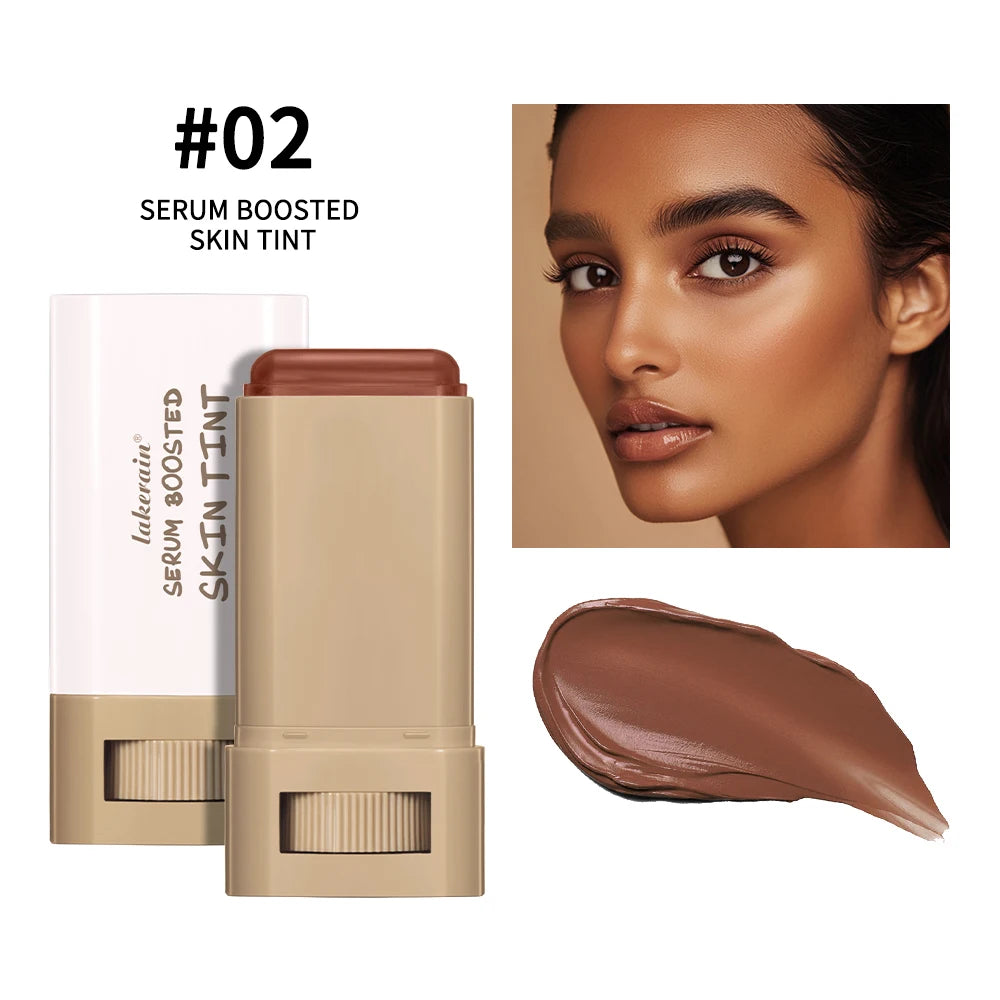 Lakerain Solid Tinted Moisturizing Serumb, Weightless, Breathable, Second-Skin Feel, Eauty Balm Serum Boosted Skin Tint Makeup