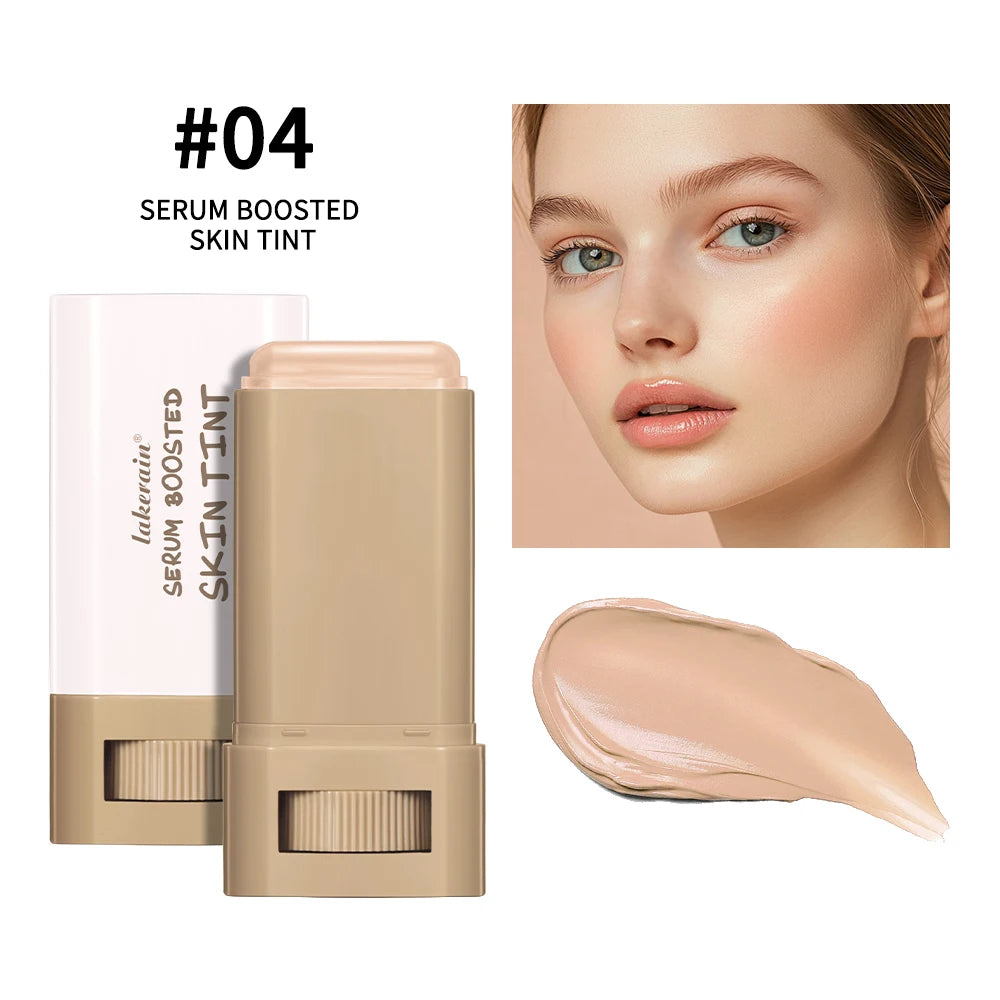 Lakerain Solid Tinted Moisturizing Serumb, Weightless, Breathable, Second-Skin Feel, Eauty Balm Serum Boosted Skin Tint Makeup