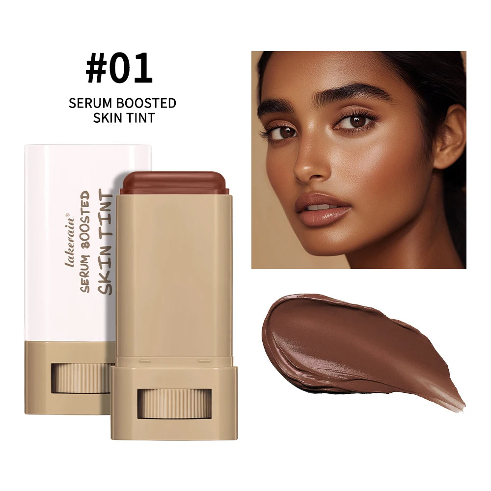Lakerain Solid Tinted Moisturizing Serumb, Weightless, Breathable, Second-Skin Feel, Eauty Balm Serum Boosted Skin Tint Makeup