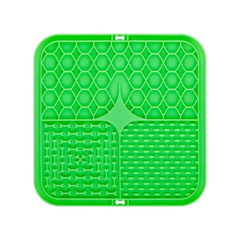 Silicone Pet Placemat for Slow Feeding - Cat and Dog Lick Mat for Controlled Eating - Feeding Supplies for Cats and Dogs