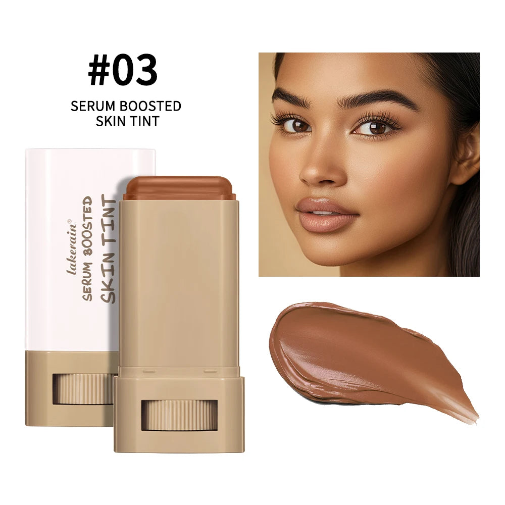 Lakerain Solid Tinted Moisturizing Serumb, Weightless, Breathable, Second-Skin Feel, Eauty Balm Serum Boosted Skin Tint Makeup