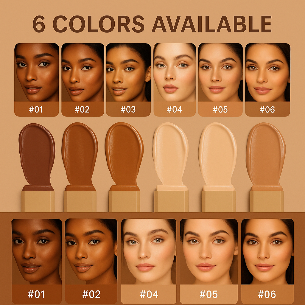 Boosted Skin Tint Foundation Stick - Smooth Plumper, High Coverage, Travel-Friendly Bronze Makeup
