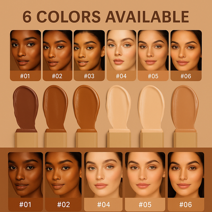 Boosted Skin Tint Foundation Stick - Smooth Plumper, High Coverage, Travel-Friendly Bronze Makeup