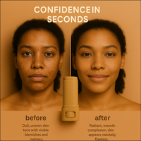 Boosted Skin Tint Foundation Stick - Smooth Plumper, High Coverage, Travel-Friendly Bronze Makeup