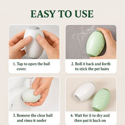 Washable Reusable Pet Hair Remover Roller - Portable Lint Cleaner for Clothing and Fabrics, Ideal for Cat and Dog Hair Removal