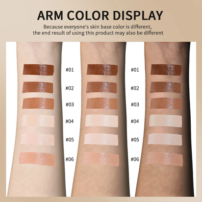 Skin Tint Foundation Stick 6 Colors Balm Serum Boosted Smooth Plumper Hight Coverage Travel Bronze Foundation Stick Makeup