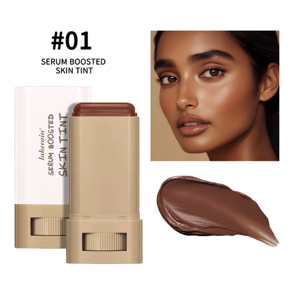 Lakerain Solid Tinted Moisturizing Serumb, Weightless, Breathable, Second-Skin Feel, Eauty Balm Serum Boosted Skin Tint Makeup