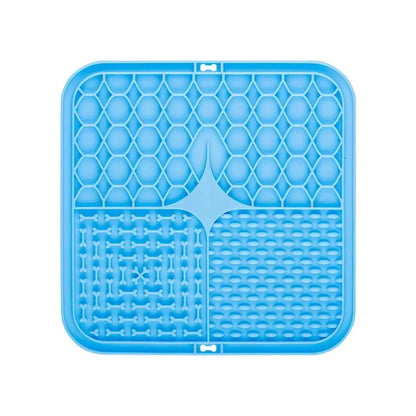 Silicone Pet Placemat for Slow Feeding - Cat and Dog Lick Mat for Controlled Eating - Feeding Supplies for Cats and Dogs