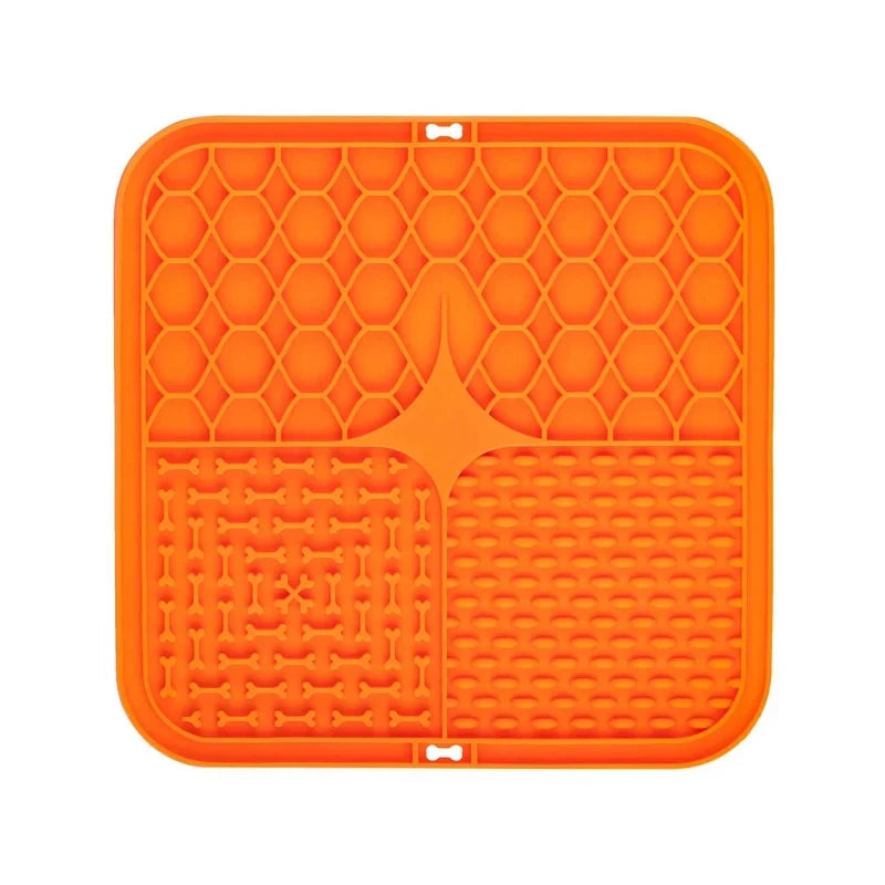 Silicone Pet Placemat for Slow Feeding - Cat and Dog Lick Mat for Controlled Eating - Feeding Supplies for Cats and Dogs