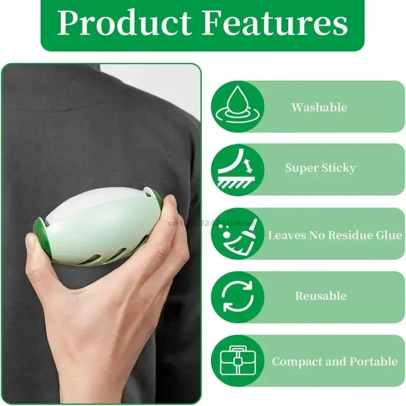 Washable Reusable Pet Hair Remover Roller - Portable Lint Cleaner for Clothing and Fabrics, Ideal for Cat and Dog Hair Removal