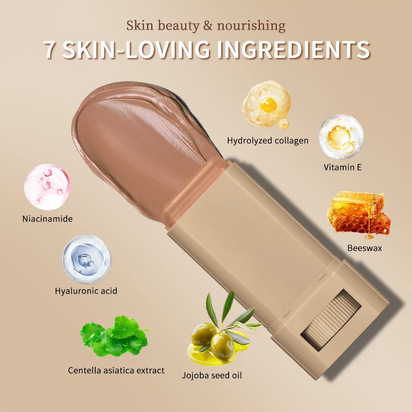 Lakerain Solid Tinted Moisturizing Serumb, Weightless, Breathable, Second-Skin Feel, Eauty Balm Serum Boosted Skin Tint Makeup